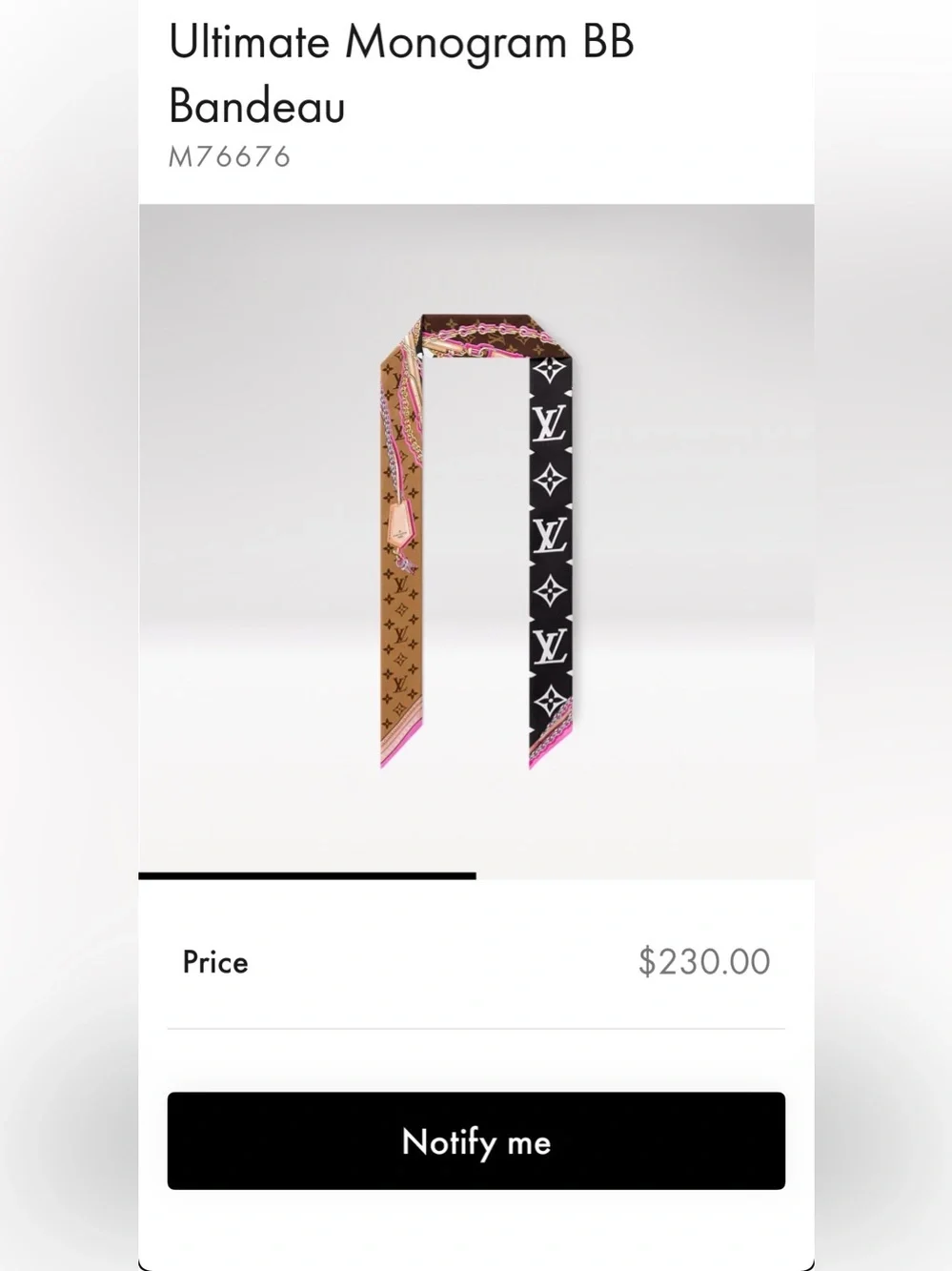 Louis Vuitton Ultimate BB Bandeau
